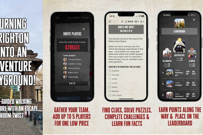 Brighton: Self Guided City Walk and Interactive Treasure Hunt - Location Details