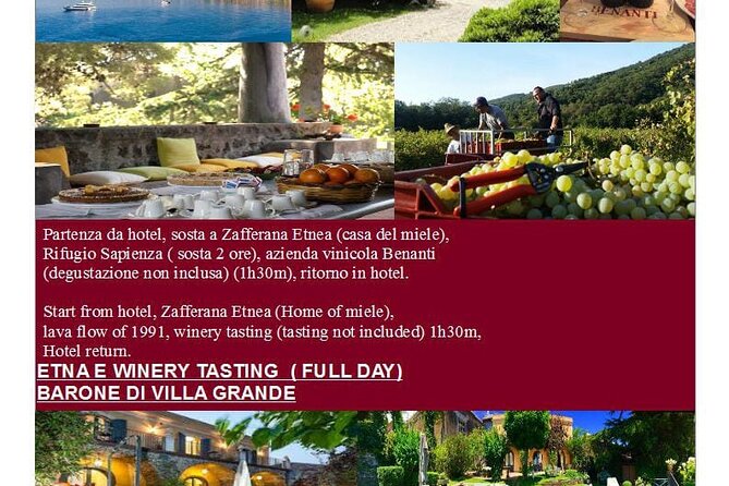 Mount Etna and Cellar Tour - Additional Tour Information