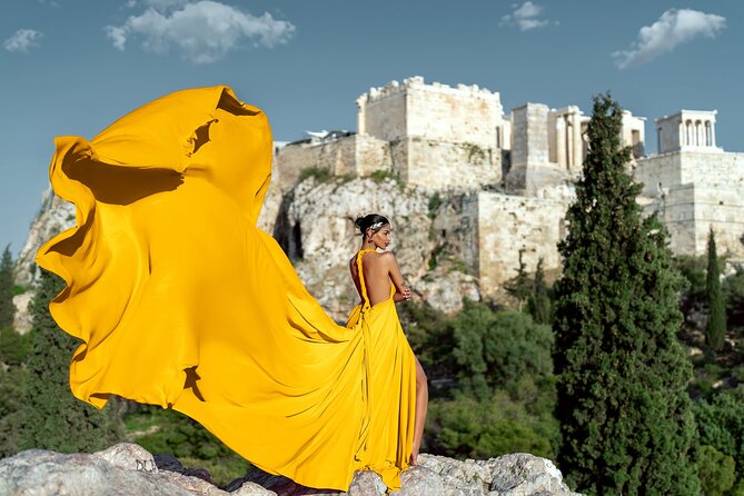 Flying Dress Photoshoot in Athens: Mr. President Package - Inclusions and Add-Ons