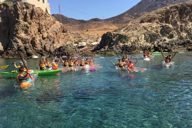Transparent and Normal Kayak Routes Cabo De Gata Almería - Location and Equipment Details