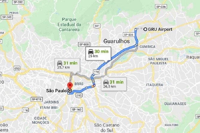 Airport Transfer GRU <> City of São Paulo (Business Class) Best Price - Meeting Point