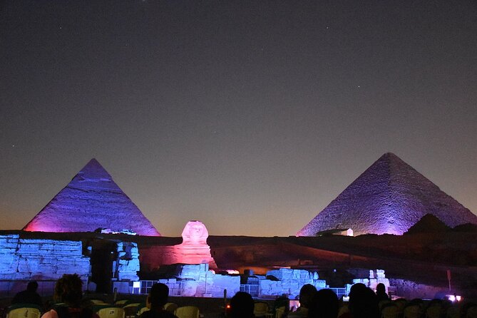 Cairo: Evening Sound & Light Show Into the History at Giza Pyramids & Entry Fee - Event Highlights
