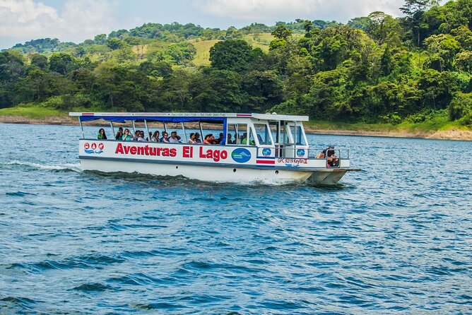 Collective Transport Arenal to Monteverde, Boat on Lake Arenal