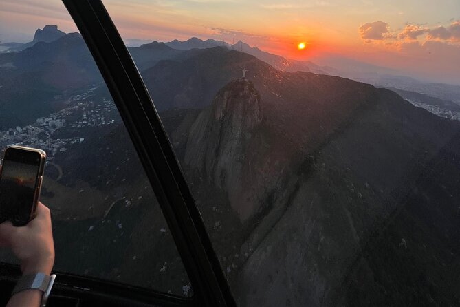 Flying in a Helicopter Without the Doors – Cristo Redentor RJ