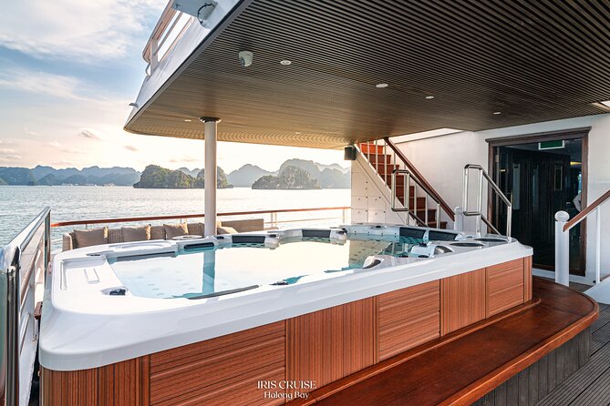 IRIS CRUISE - 5 Star Day Cruise - Halong Bay 1 Day - JACUZZI POOL - Inclusions and Exclusions