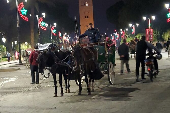 Marrakesh Sunset Guided City Tour + Caleche by Night 6pm to 9pm