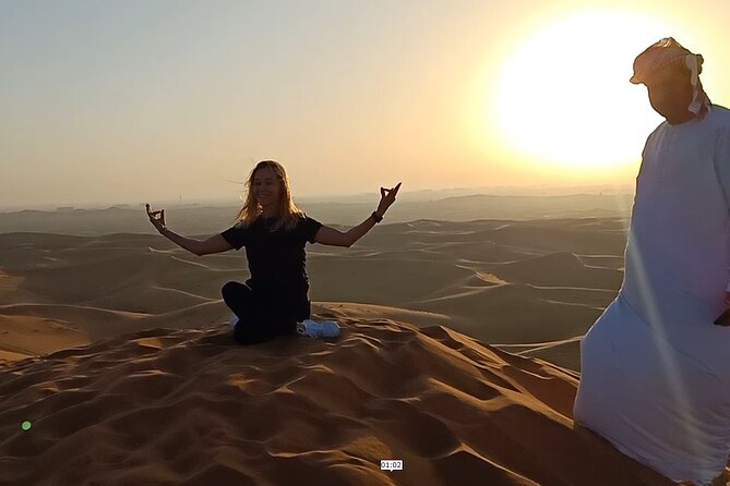 Sunrise Desert Safari Red Dune Bashing SandBoarding Camel Ride - Private Luxury 4x4 Vehicle
