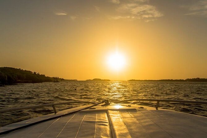 Sunset Navigation Through the Bay of Cartagena