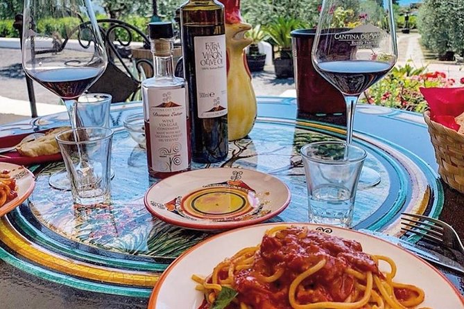 Tour of Pompeii With Tour Guide Plus Wine Testing and Lunch in a Winery Vesuvius