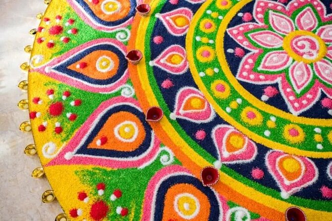 1-Hour Traditional Kolam Art Class Using Colored Flour With Guide - History of Kolam Art