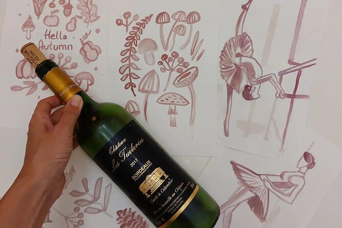 Art Class on How to Paint With Red Wine - ONLINE Experience - Accessibility Details