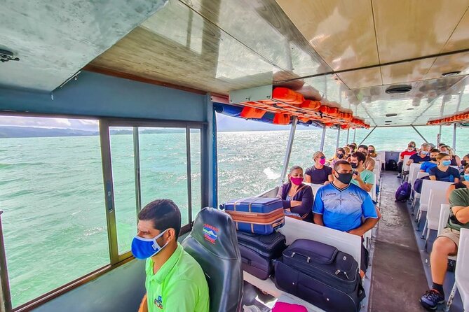 Collective Transport Arenal to Monteverde, Boat on Lake Arenal - Drop-Off Point
