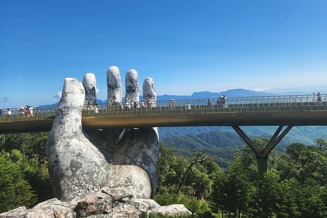 Guided Tour Togolden BRIDGE,MARBLE MOUTAIN,DRAGON BRIDGE Fromtien SA or CHAN MAY - Pickup and Start Details