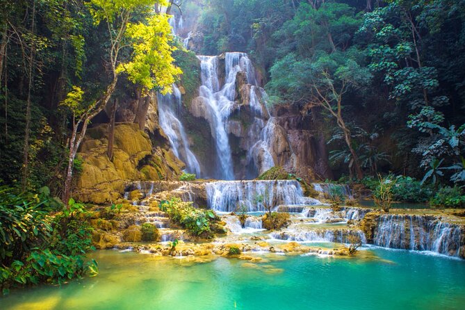 Kuangsi Waterfall Tour With Sunset Mekong Cruiser to Pakou Cave