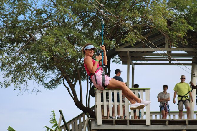 Roatan Beach and Zipline Experience - Zipline Equipment Meeting