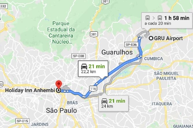Taxi Transfer Executive GRU Airport to Holiday Inn Anhembi - Meeting Point Information