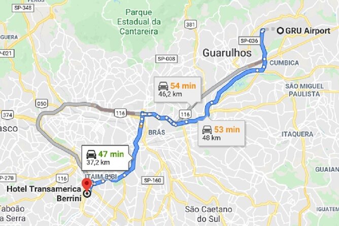 Taxi Transfer Executive GRU Airport to Transamerica Berrini - Meeting Point Details