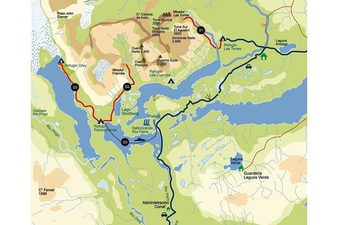 3-Day Small Group Guided Tour W Trekking -Torres Del Paine Highlights Fast Track - Inclusions and Exclusions