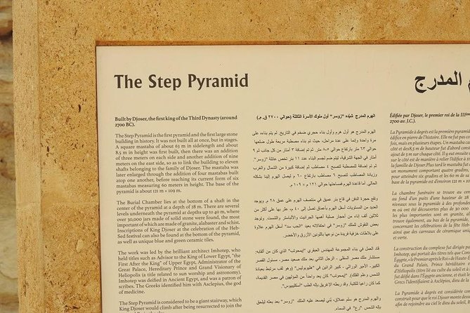 Giza Pyramids, Sphinx, Memphis, Sakkara - What to Expect