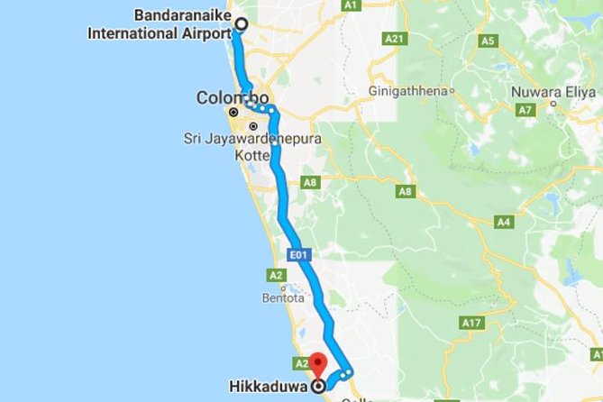 Private Taxi From Sri Lanka Airport (Bia-Cmb) to Hikkaduwa Hotels - Meeting Point Information