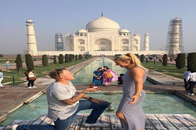 Proposal of a Suitor for His Beloved in the Shade of Taj Mahal - Romantic Setting at Taj Mahal