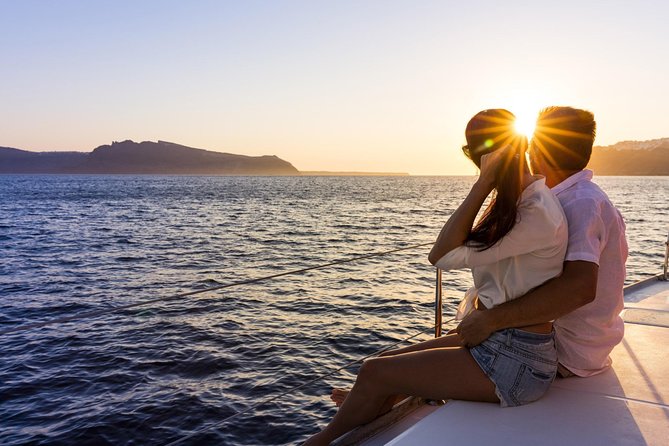 Shared Catamaran Romantic Sunset Cruise From Santorini via Volcano - Booking and Pricing
