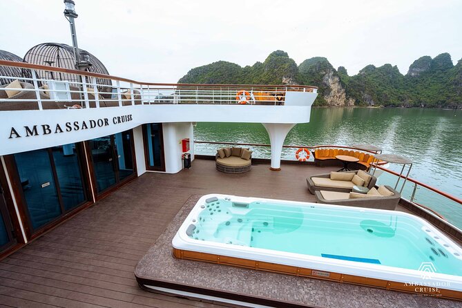 Ambassador Cruise- Luxury Day Trip From Halong Harbor With PICKUP - Meeting Point and End Point