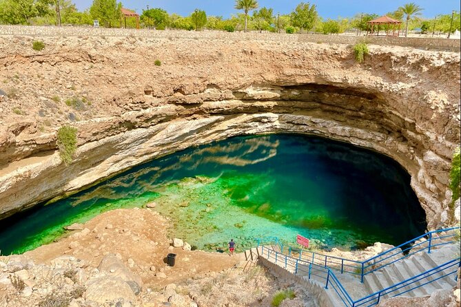 Full Day Group Tour to Wadi Shab Bimmah Sinkhole and Fins Beach