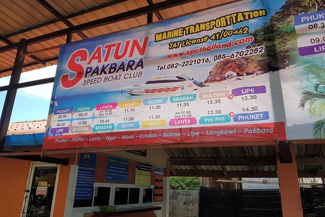 Koh Lipe to Hat Yai Town by Satun Pakbara Speed Boat and Shared Minivan - Additional Info
