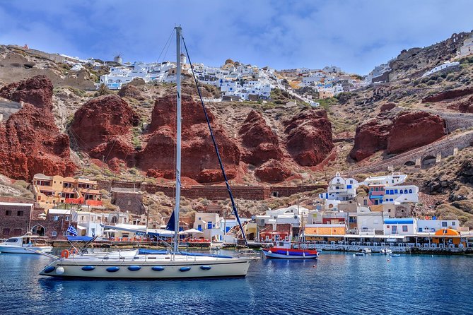 Private Catamaran Beautiful Day Around Santorini via Red Beach - Booking Confirmation