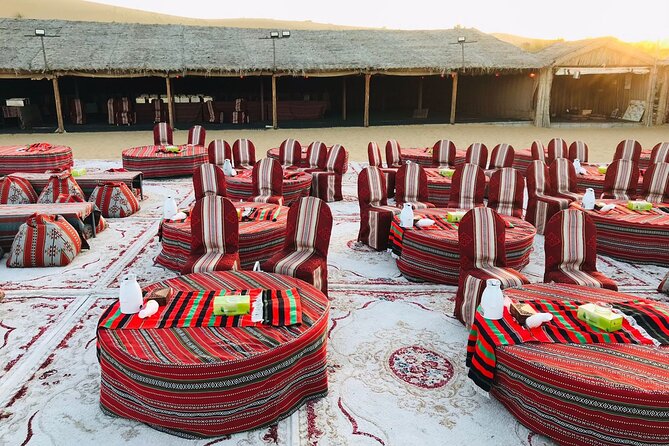 Red Dune Desert Safari Dubai Camel Ride Sandboarding & BBQ Dinner - Sunset View Photo Stop