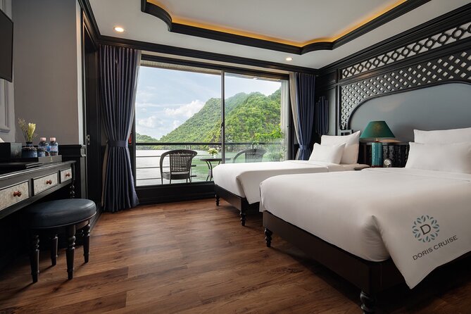 Luxury Doris Cruise 3 Days Explore Halong & Lan Ha Bay Private Balcony - Welcome Drink and Accommodation