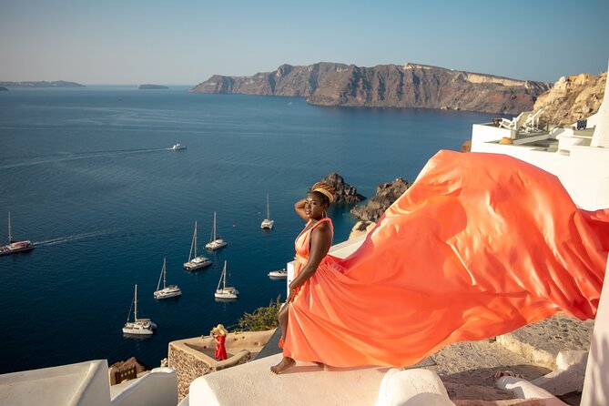 Flying Dress Photoshooting Santorini - The Sum Up