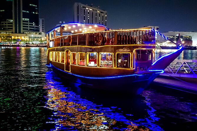 Full Day Dubai City Tour With Dhow Cruise Dinner Marina - Dining Experience on Dhow Cruise