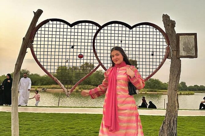 Love Lake Dubai Heart Shaped Lake Tour - Sunset at Desert Oasis