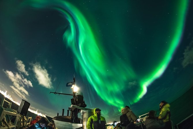 Golden Circle & Northern Lights by Boat - German Option - Language Options