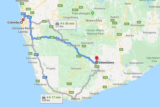 Colombo City to Udawalawe City Private Transfer - Meeting and Pickup