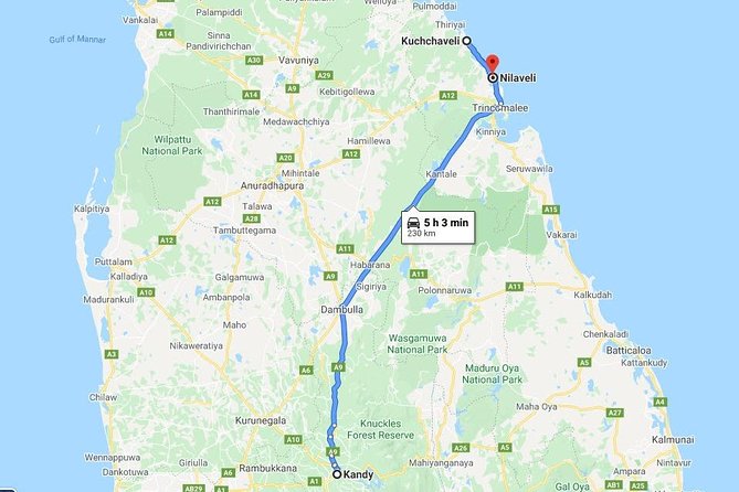 Kandy City to Kuchchaveli, Nilaveli City Private Transfer - Additional Information