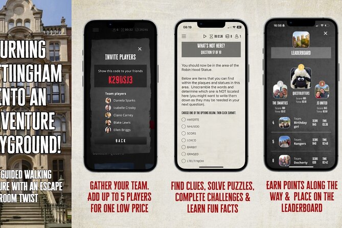 Nottingham Quest: Self Guided City Walk & Immersive Treasure Hunt