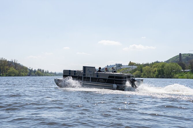 VIP Prague YachtBoat PONTOON Experience: All-You-Can-Drink - Professional Captain Services