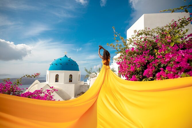 Flying Dress Photoshooting Santorini - Good To Know