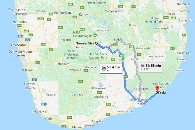 Nuwara Eliya City to Yala City Private Transfer - Good To Know