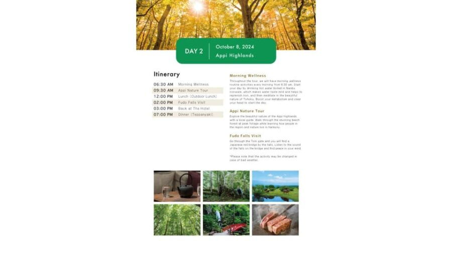 5-Day Luxury Wellness Retreat Tour in Tohoku, Japan