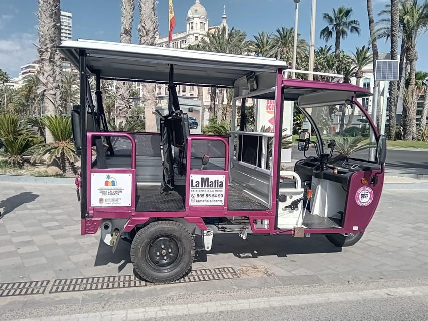 Alicante: Tuk Tuk Tour Electric 60 Minutes Electric
