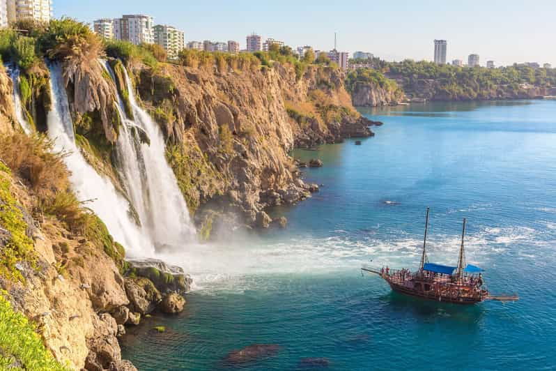 Antalya: Beach & Waterfalls Boat Trip W/ Lunch & Soft Drinks