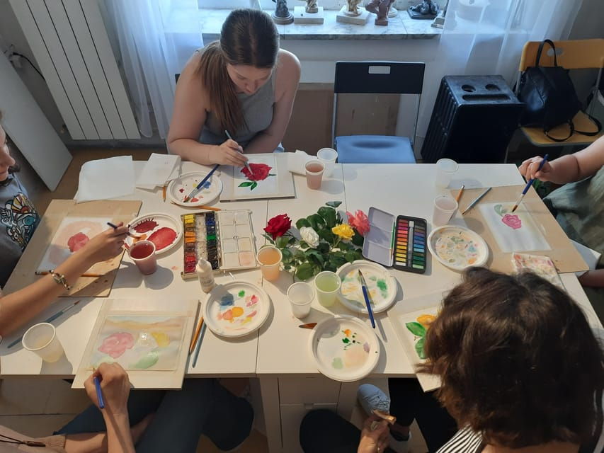 Florence: Watercolor Painting Class in a Local Art Studio