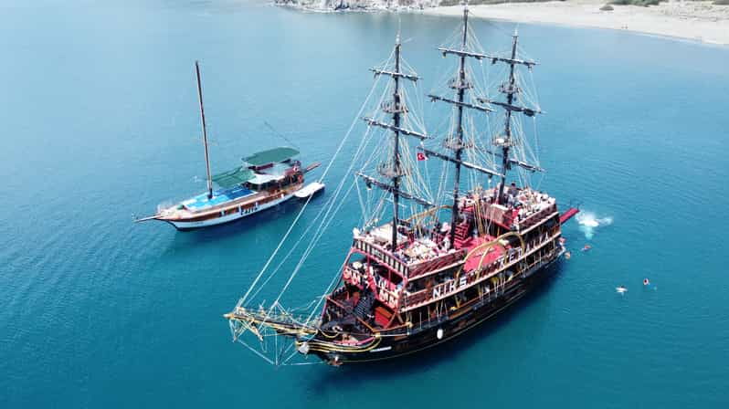 From Antalya and Kemer: Phaselis Pirate Boat Tour With Lunch