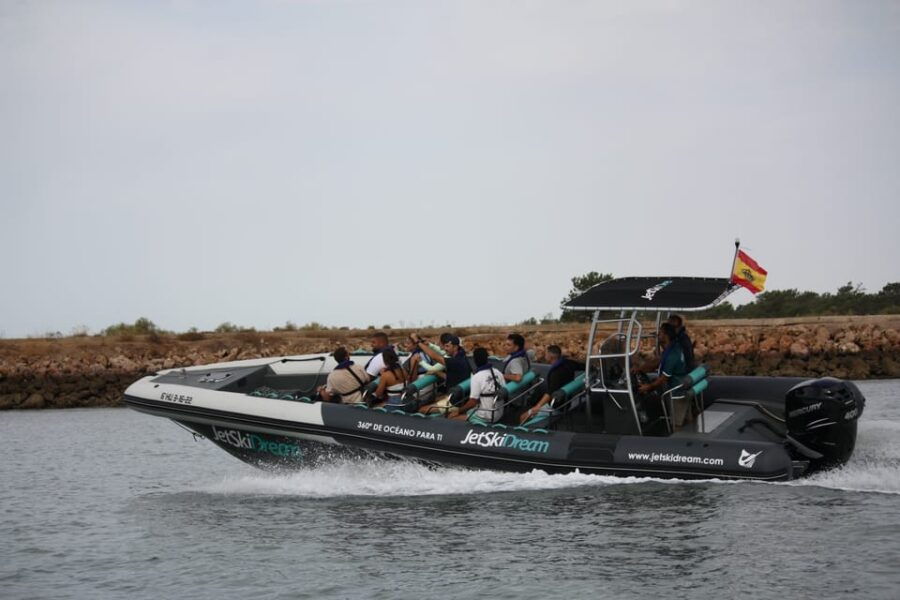 From Huelva: Algarve Coast and Tavira Island Speedboat Tour
