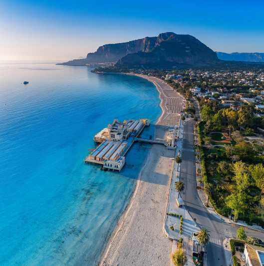 From Palermo: Sanctuary of S. Rosalia, Chinese Pavilion, and Mondello
