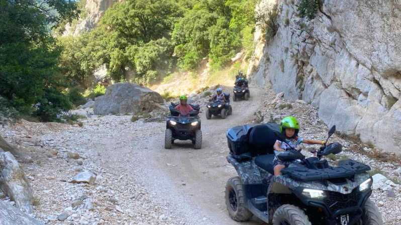 From Tortolì: Quad Bike Tour to Cala Sisine in Baunei